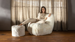 Sitzmöbel aus Alpakafell Butterfly Chair Toe Chair