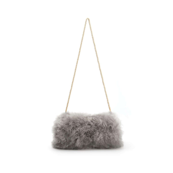 Handmuff MANU in neutralem Ton und Stoffband