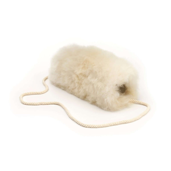 Handmuff MANU in neutralem Ton und Stoffband