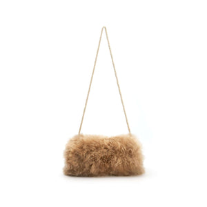 Handmuff MANU in neutralem Ton und Stoffband