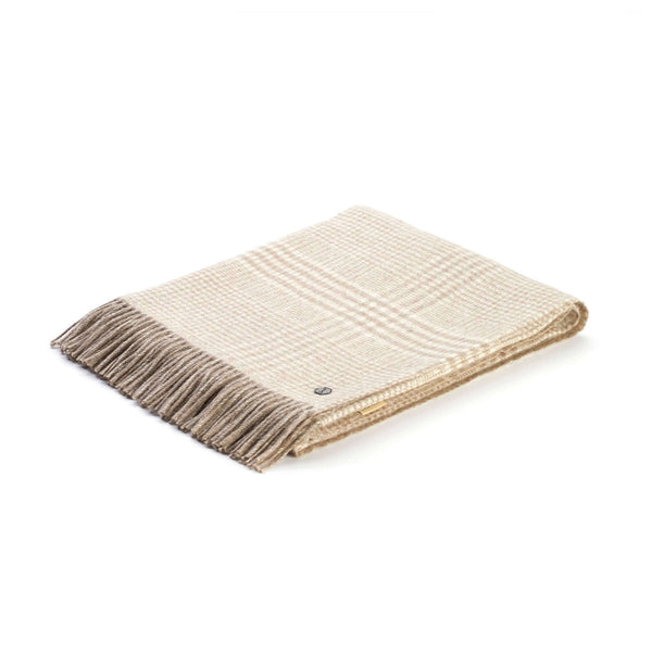Alpaka Wolldecke MATEA mit wendbarem Muster