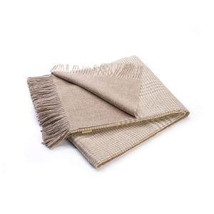 Alpaka Wolldecke MATEA mit wendbarem Muster