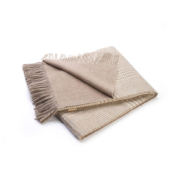 Alpaka Wolldecke MATEA mit wendbarem Muster
