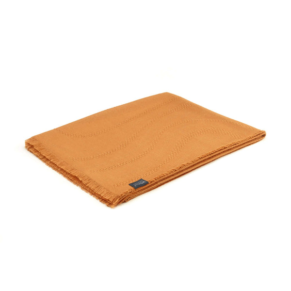 Plaid SEDA aus Alpakawolle in Ocher