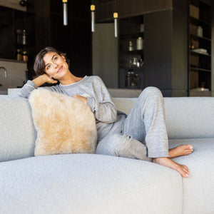 Luxus Zierkissen Kissen Couchkissen NUBE aus Alpaka zur Deko