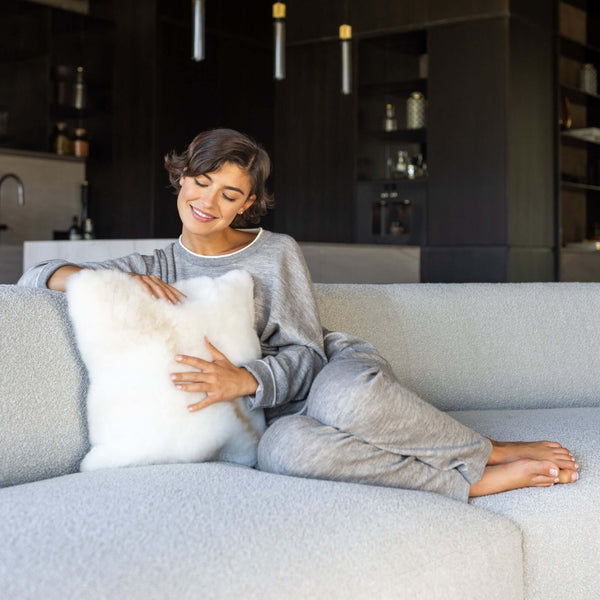 Luxus Zierkissen Kissen Couchkissen NUBE aus Alpaka zur Deko