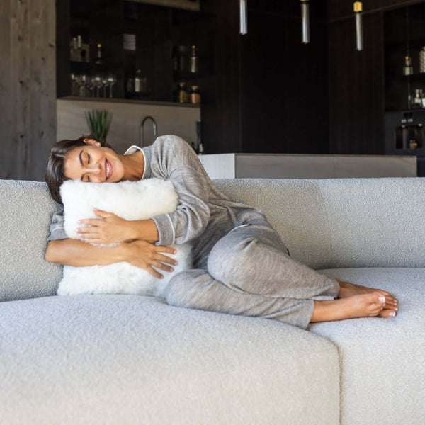 Luxus Zierkissen Kissen Couchkissen NUBE aus Alpaka zur Deko