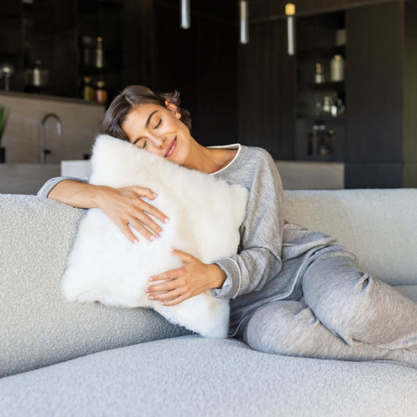Luxus Zierkissen Kissen Couchkissen NUBE aus Alpaka zur Deko
