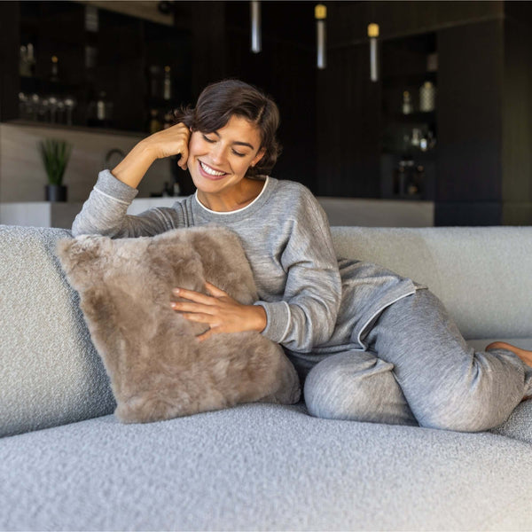 Luxus Zierkissen Kissen Couchkissen NUBE aus Alpaka zur Deko