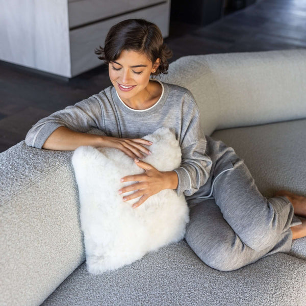 Luxus Zierkissen Kissen Couchkissen NUBE aus Alpaka zur Deko