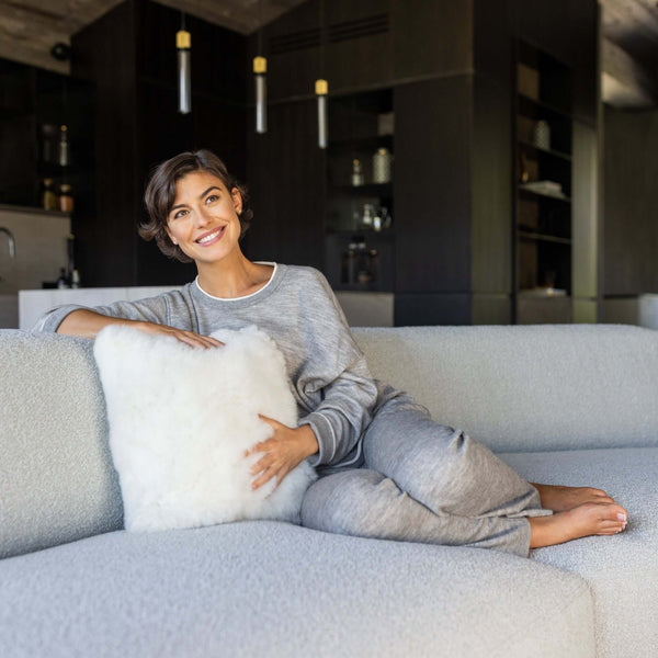 Luxus Zierkissen Kissen Couchkissen NUBE aus Alpaka zur Deko