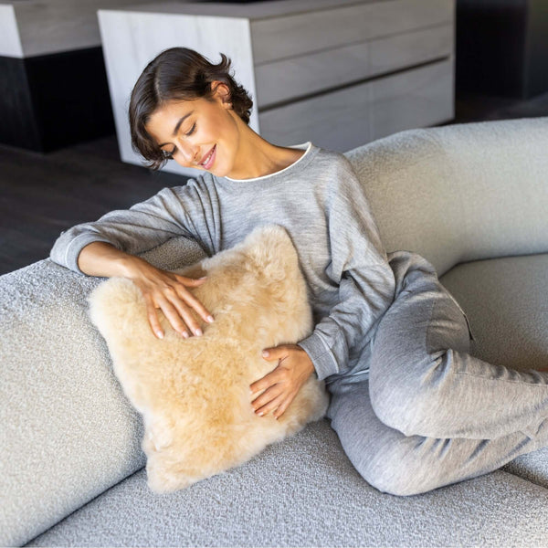 Luxus Zierkissen Kissen Couchkissen NUBE aus Alpaka zur Deko