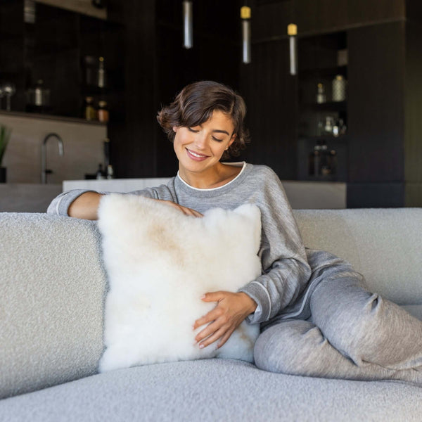 Luxus Zierkissen Kissen Couchkissen NUBE aus Alpaka zur Deko