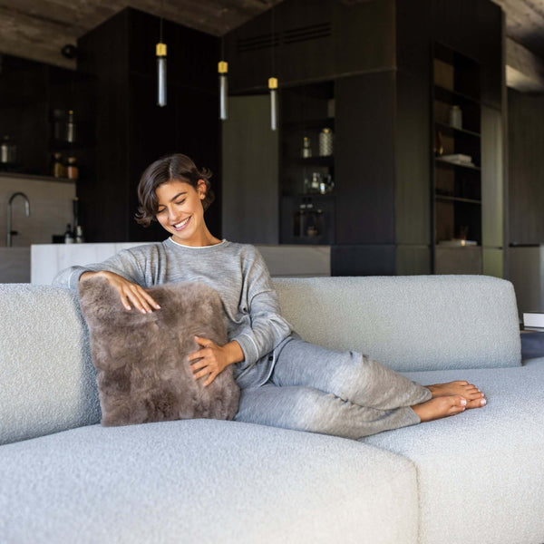 Luxus Zierkissen Kissen Couchkissen NUBE aus Alpaka zur Deko