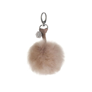 Einmaliges Accessoire, Pompom CLAVE aus Alpaka. Anhänger für eine Tasche oder auch als Schlüsselanhänger geeignet.