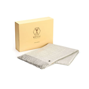 Alpaka Wolldecke MATEA mit wendbarem Muster inklusive edler Geschenkverpackung