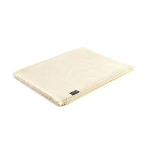 Plaid SEDA aus Alpakawolle im Beigeton