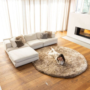 Einzigartiger Alpaka Teppich Unikat. Designhighlight mit Trittschalldämmung.