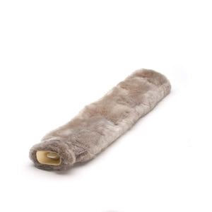 Schlauchwärmflasche TUBO mit neutralem Alpaka Überzug 