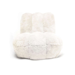 Luxuriöser Toe Chair Sessel DEDO aus Alpaka in offwhite beige