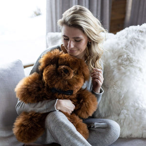 Stofftier Teddy PELU Kuscheltier aus Alpaka für Kinder und Erwachsene