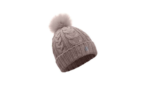 Wärmende Mütze VICENTE aus Alpakawolle mit Bommel. Warm und Flauschig