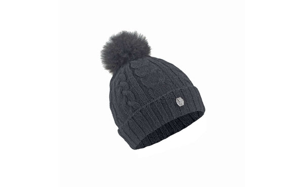 Wärmende Mütze VICENTE aus Alpakawolle mit Bommel. Warm und Flauschig