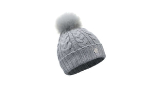 Wärmende Mütze VICENTE aus Alpakawolle mit Bommel. Warm und Flauschig