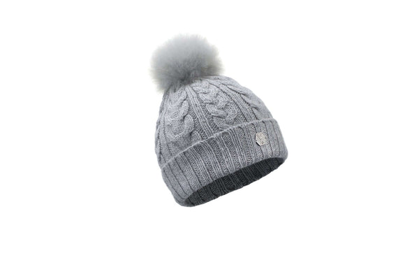 Wärmende Mütze VICENTE aus Alpakawolle mit Bommel. Warm und Flauschig